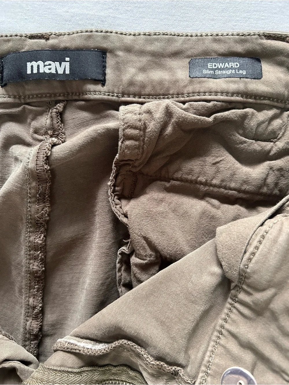 Mavi Edward Pants Mens 36x32 Slim Straight Brown Stretch Chino